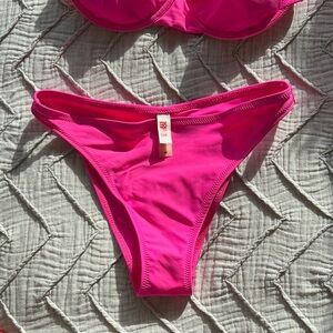 SOLID & STRIPED Hot Pink Bikini Bottom